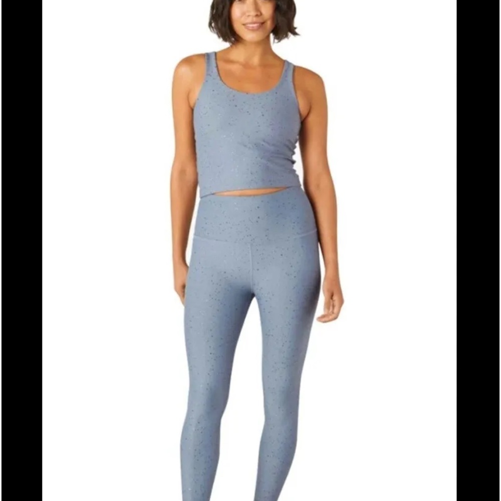 Beyond Yoga Alloy Legging in Blue & Shiny Sparkle Size Small